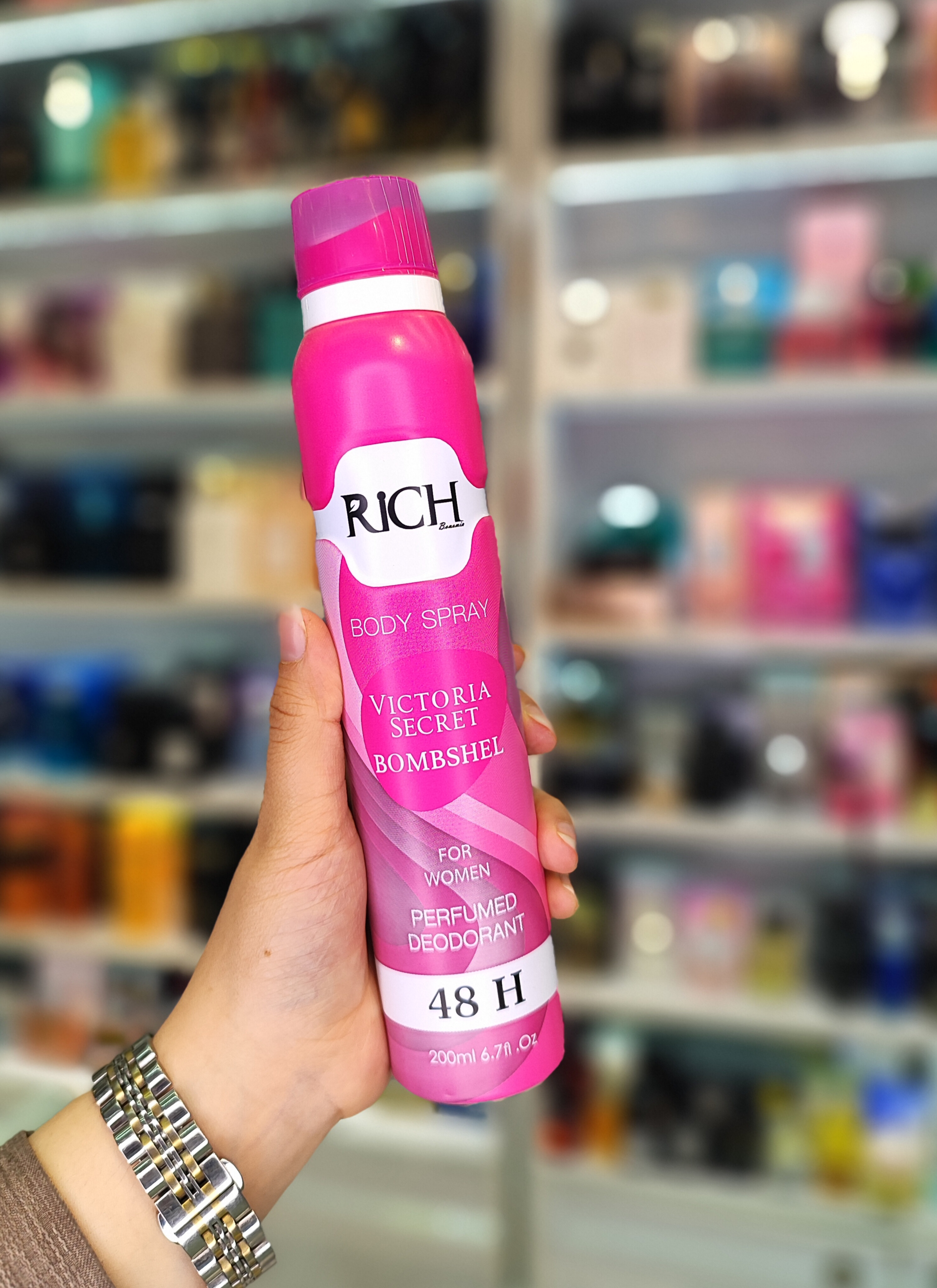 اسپری بدن زنانه ریچ مدل بامشل